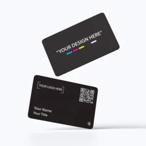 Tapilink NFC Black Premium PVC Digital Business Card showcasing contactless sharing technology