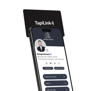 TapiLink Card Mockup with iPhone