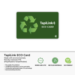 Tapilink NFC Eco digital business card showcasing contactless sharing technology