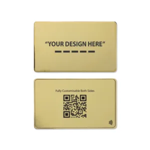 Tapilink NFC Metal 24k Gold Digital Business Cards showcasing contactless sharing technology