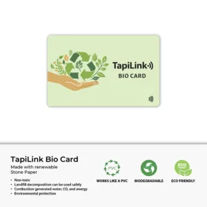 Tapilink NFC Bio digital business card showcasing contactless sharing technology