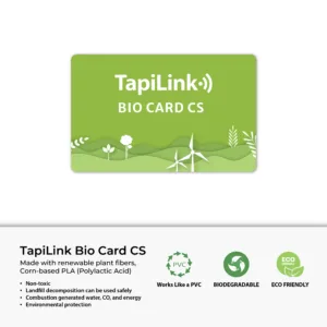 Tapilink NFC Bio Degradable Digital Business Card showcasing contactless sharing technology