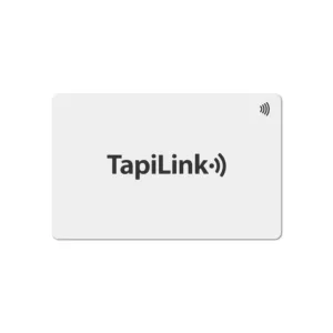 Tapilink NFC PVC White Premium Digital Business Card showcasing coazazntactless sharing technology
