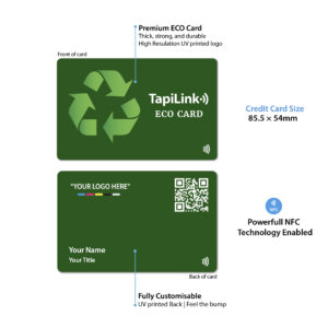 Tapilink NFC Eco digital business card showcasing contactless sharing technology