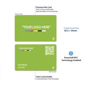Tapilink NFC Bio Degradable Digital Business Card showcasing contactless sharing technology