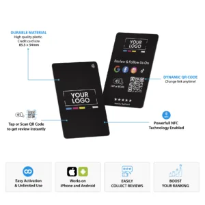 Tapilink review NFC Black Google Review Stand displaying user feedback and ratings