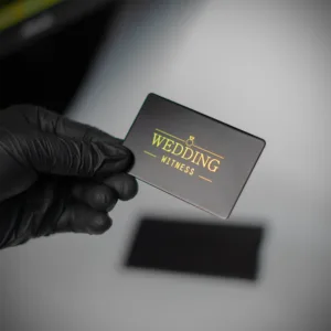 Tapilink Black Metal Engraved Digital Business Cards showcasing contactless sharing technology