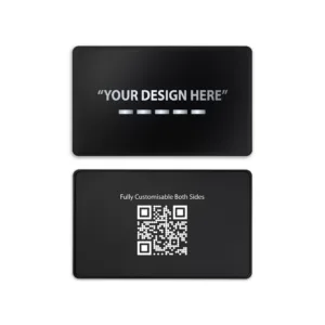 Tapilink Black Metal Engraved Digital Business Cards showcasing contactless sharing technology