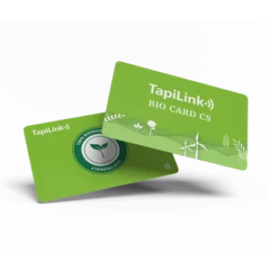 Tapilink NFC Bio Degradable Digital Business Card showcasing contactless sharing technology
