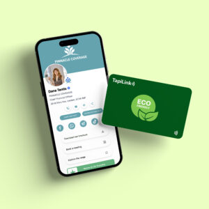 Tapilink NFC Eco digital business card showcasing contactless sharing technology