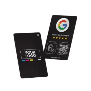 Tapilink NFC Google Review card displaying user feedback and ratings