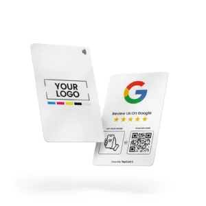 Tapilink NFC Google Review card displaying user feedback and ratings