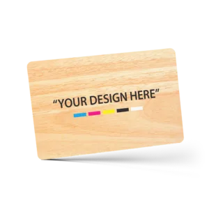 Person holding a TapiLink Maple Wooden Digital Business Card, showcasing intricate wood grain and embedded NFC technology.