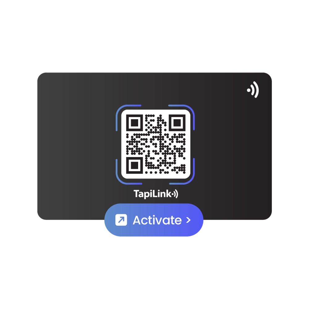 Tapilink NFC digital business card showcasing contactless sharing technology