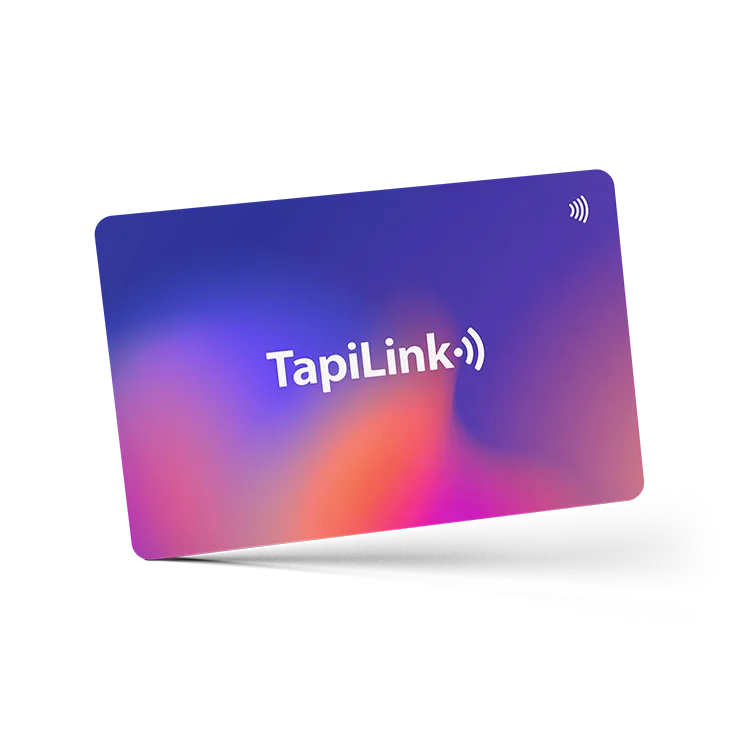 TapiLink NFC Digital Business Card showcasing contactless sharing technology