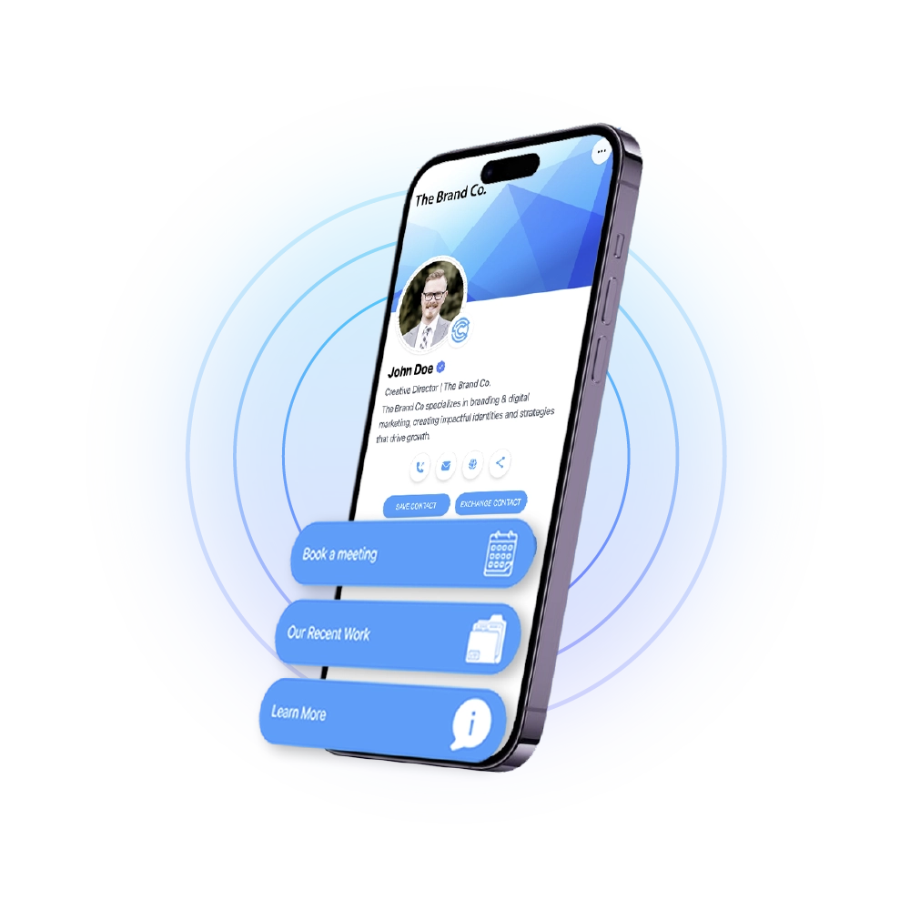 Tapilink NFC digital business card showcasing contactless sharing technology