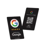 Tapilink NFC Google Review card displaying user feedback and ratings