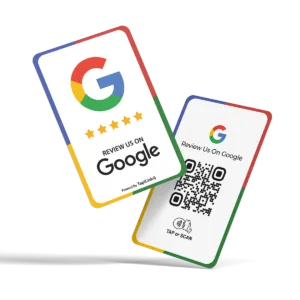 Tapilink NFC Google Review card displaying user feedback and ratings