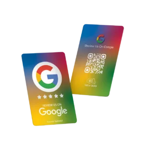 Tapilink NFC Google Review card displaying user feedback and ratings