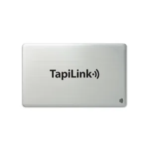 Tapilink NFC Metal Brushed Silver Digital Business Card showcasing contactless sharing technology