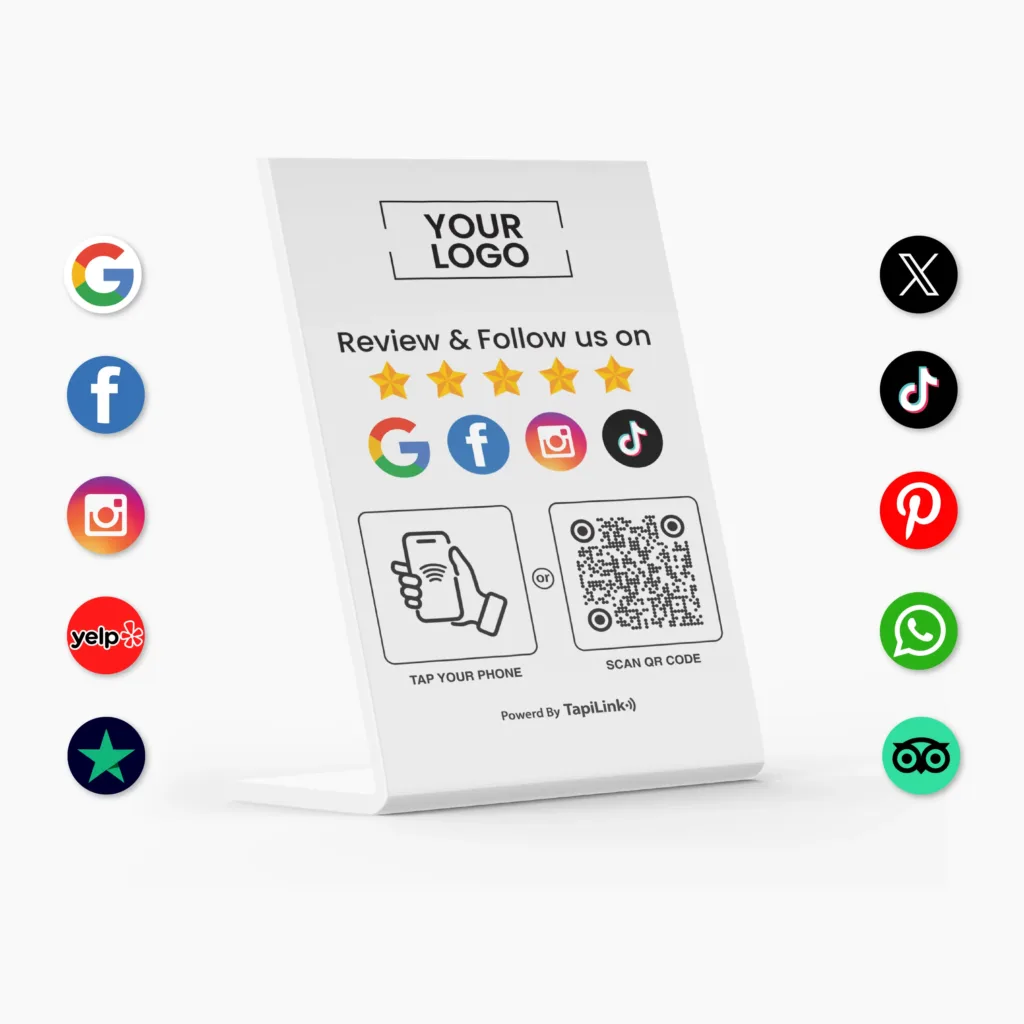 Tapilink One Plate White Acrylic review card displaying user feedback and ratings