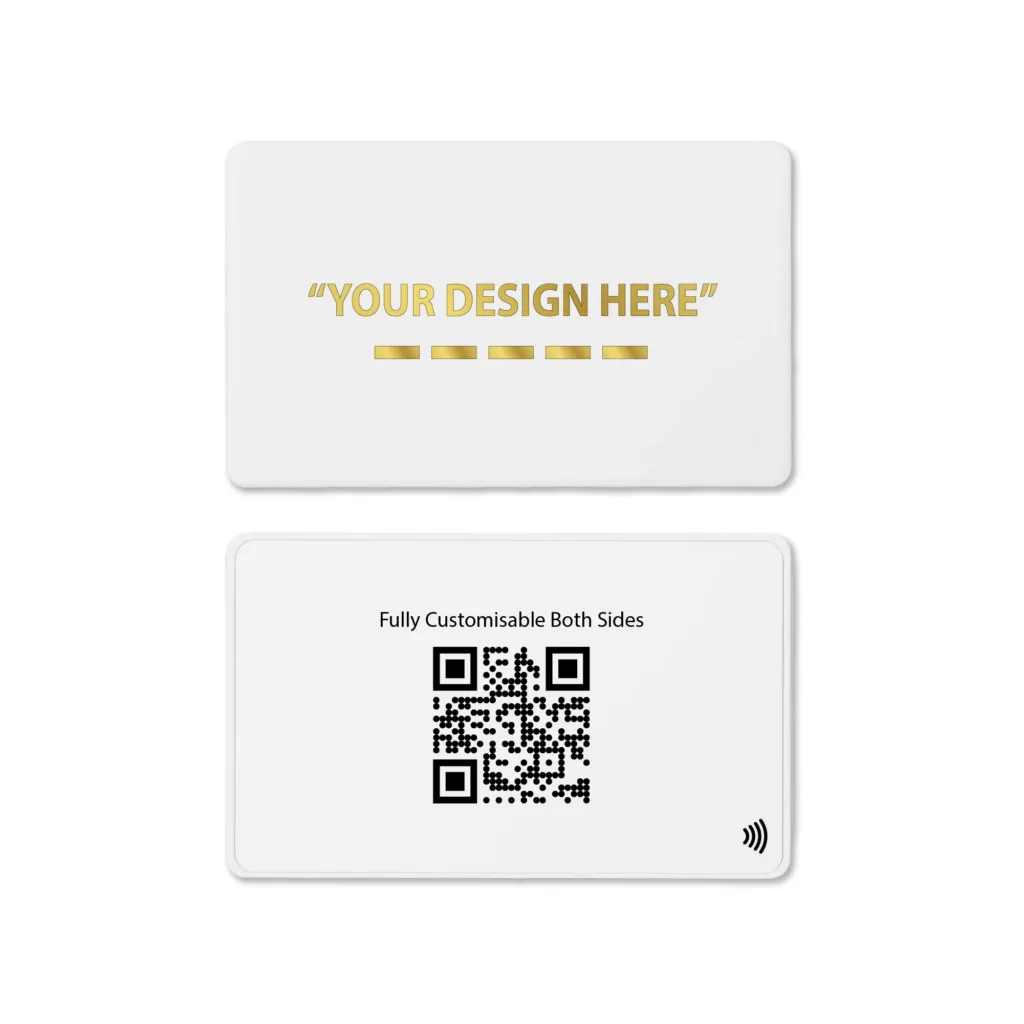 Tapilink NFC Metal White Digital Business Cards showcasing contactless sharing technology