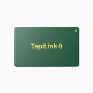 Tapilink NFC Metal Green Digital Business Card showcasing contactless sharing technology