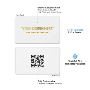 Tapilink NFC Metal White Digital Business Cards showcasing contactless sharing technology
