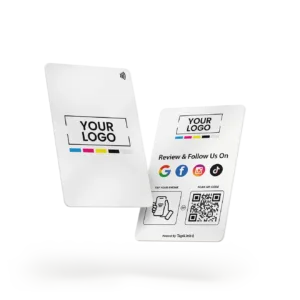 Tapilink NFC Google Review card displaying user feedback and ratings