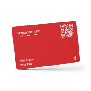Tapilink NFC Red PVC Digital Business Card showcasing coazazntactless sharing technology