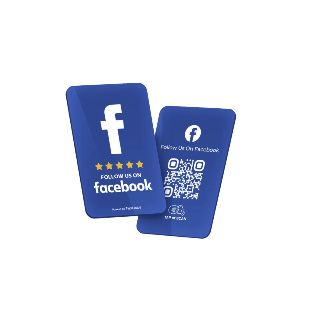 Tapilink Facebook Followers Card card displaying user feedback and ratings