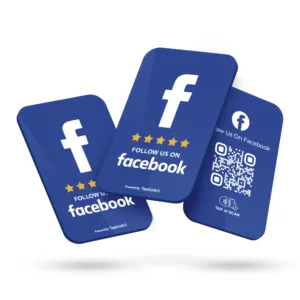 Tapilink Facebook Followers Card card displaying user feedback and ratings