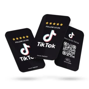 Tapilink Tuktok Followers Card card displaying user feedback and ratings