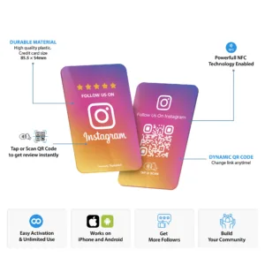 Tapilink Instgram follower card displaying user feedback and ratings