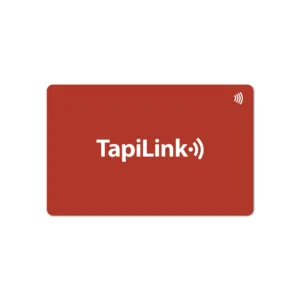 Tapilink NFC Red PVC Digital Business Card showcasing coazazntactless sharing technology