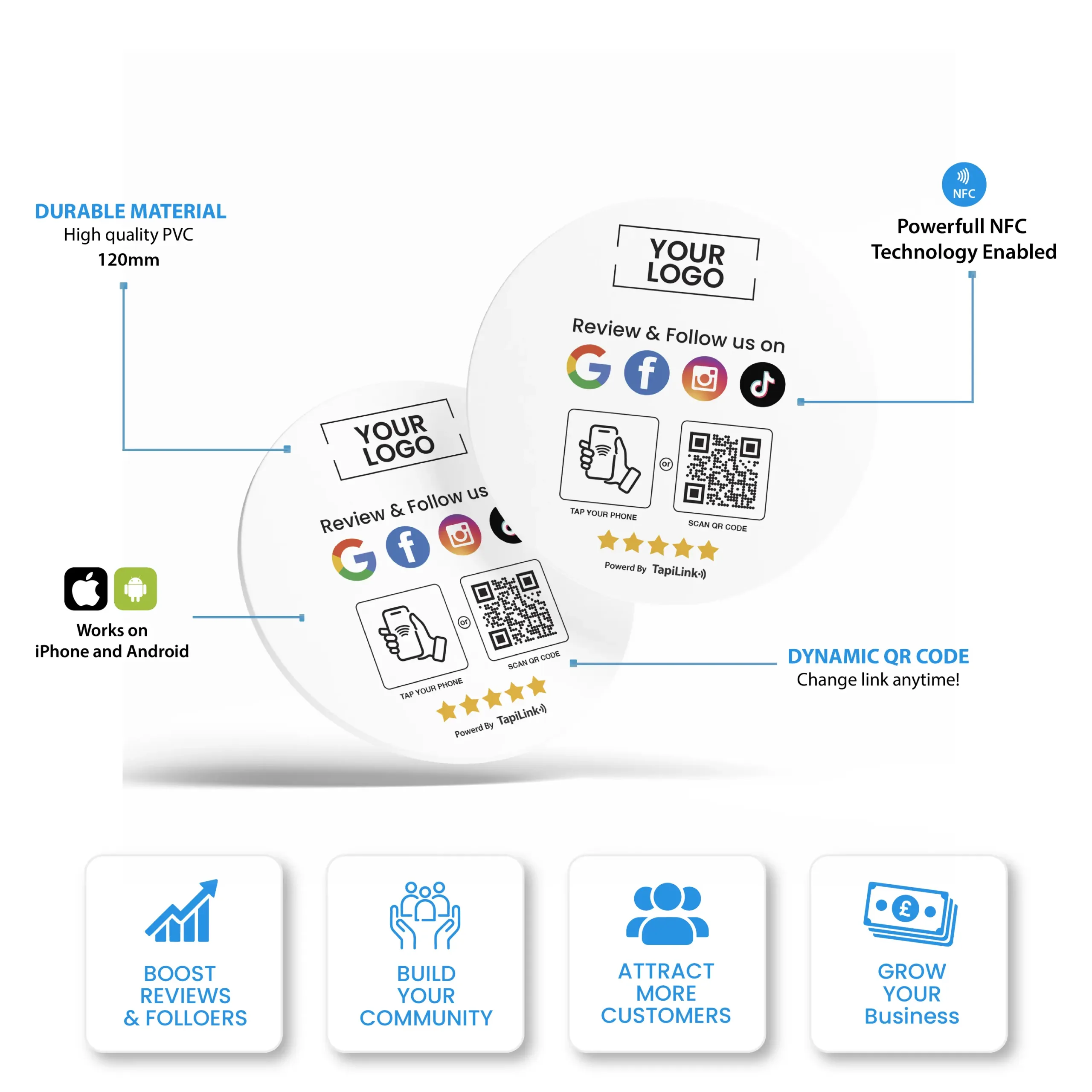 Tapilink One Plate Round Large review card displaying user feedback and ratings