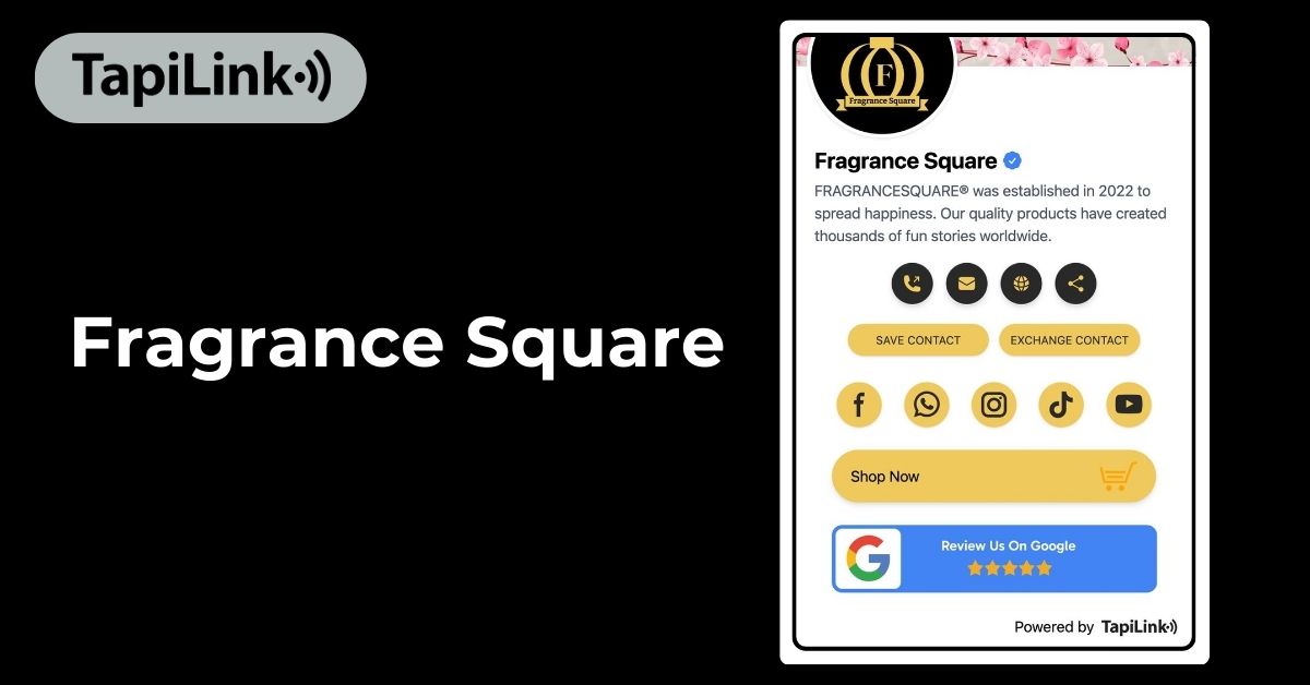 Fragrance Square & Tapi.Link Google Review Cards