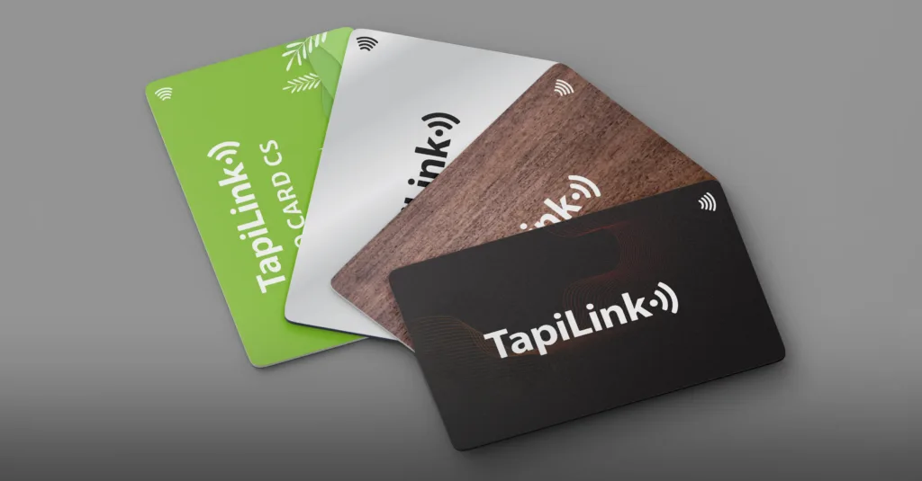 Tapilink NFC digital business card showcasing contactless sharing technology